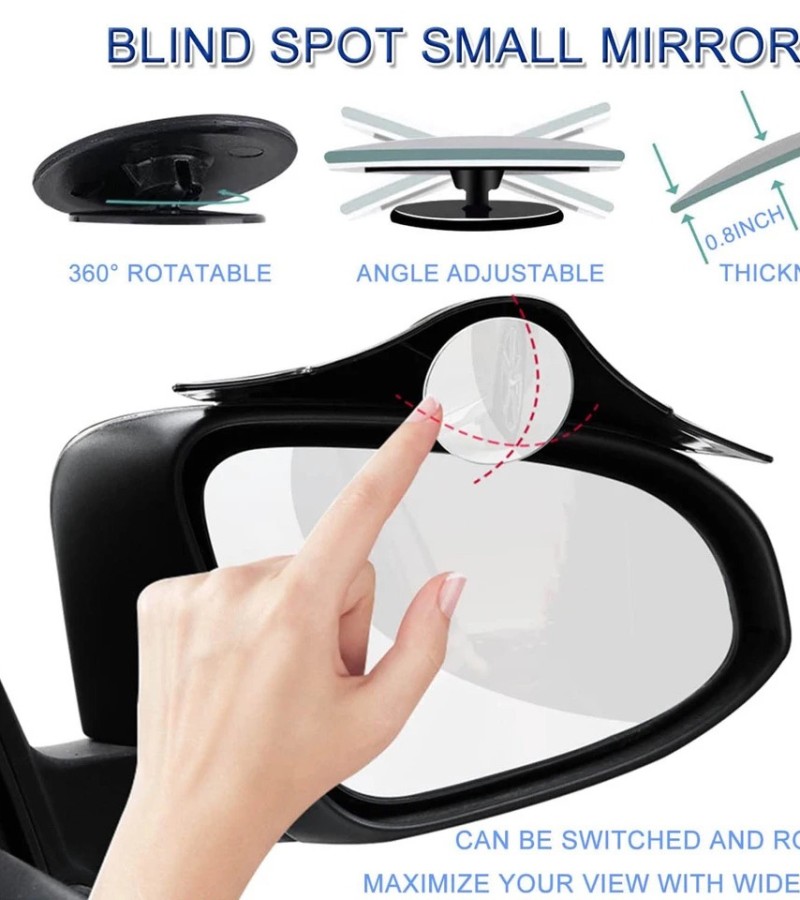 2Pcs Bat Carbon Fiber Mirror Blind Spot Mirror Rain Cover Car Rain Eyebrow Mirror