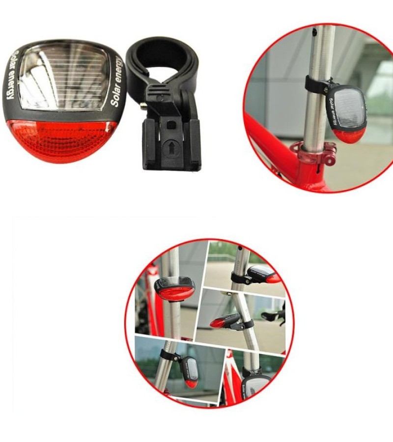 Solar Powered Bicycle Rear Light Seat Post Led Tail Light