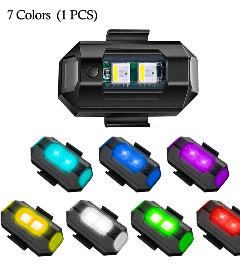 Universal Led Aircraft Strobe Lights Anti Collision Warning Light with USB Charging 7 Colors